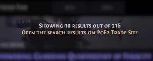 Open search results on PoE2 trade button image
