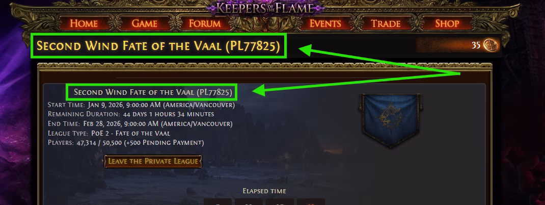 Private League Example 2